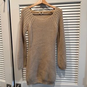 Women's Tan Sweater Dress